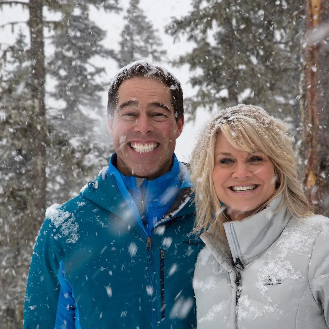 Mark Ronchetti and his wife enjoying the snow  during the finale taping up in Angel Fire!