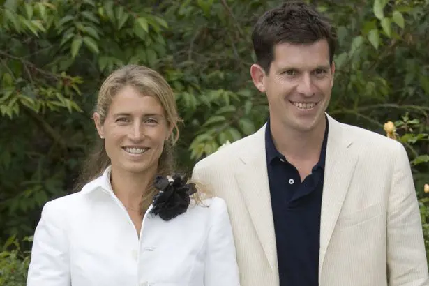 Tim Henman and his wife Lucy Henman