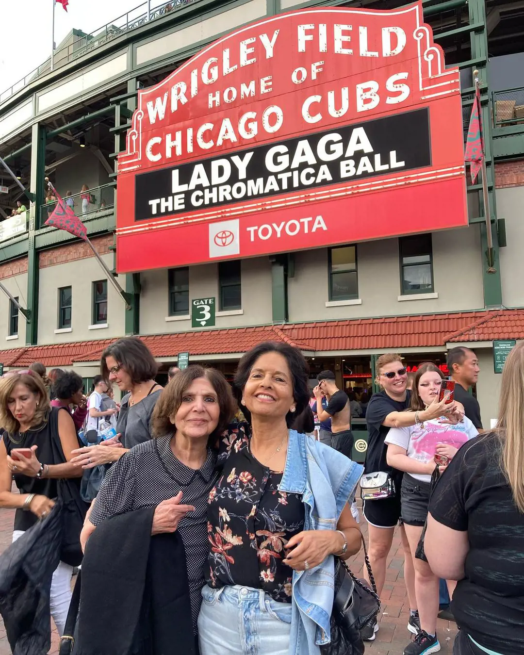 Neal Katyal's mother (left) at Lady Gaga concert 