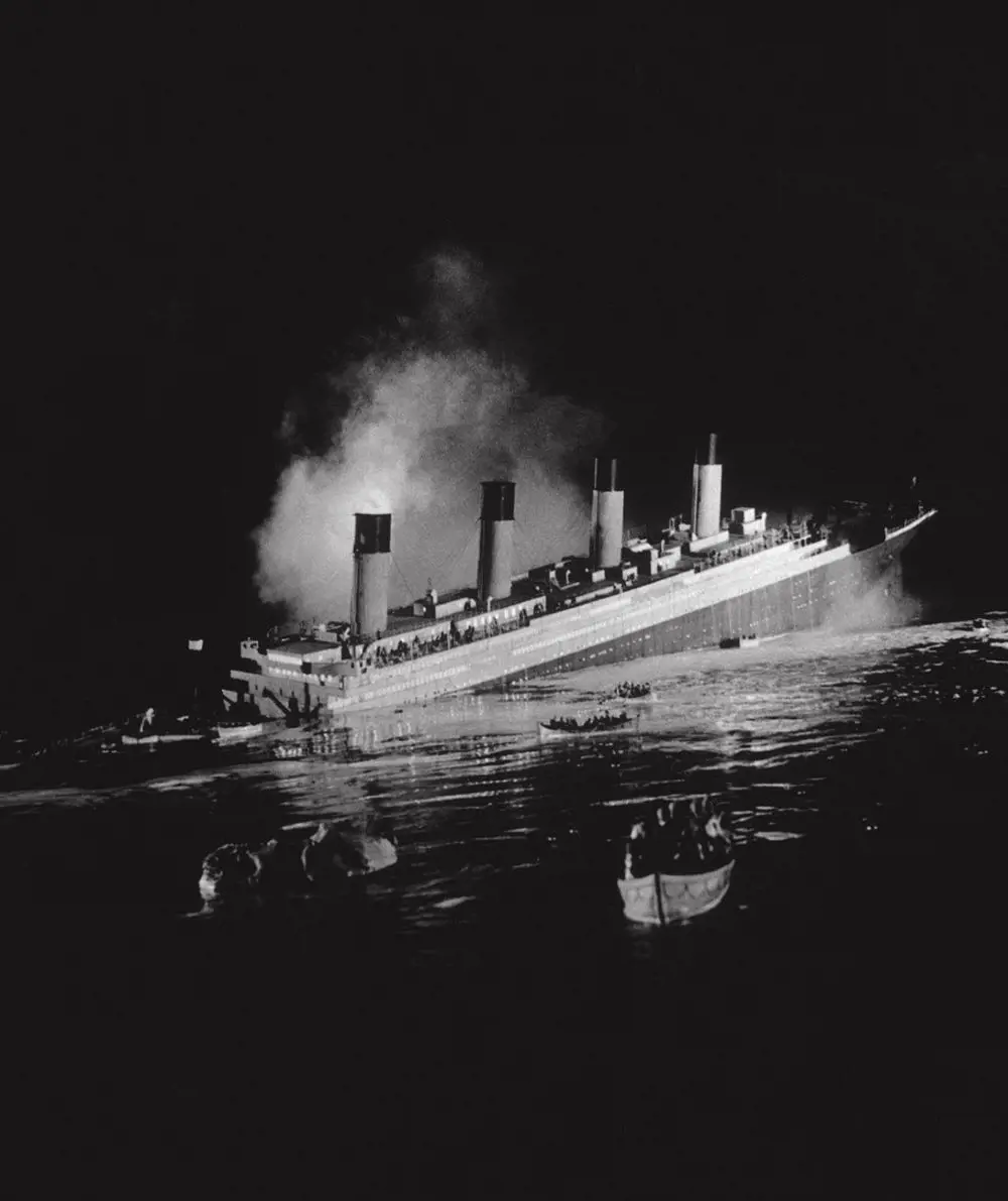 Titanic sank in the North Atlantic Ocean on April 15, 1912, after striking an iceberg