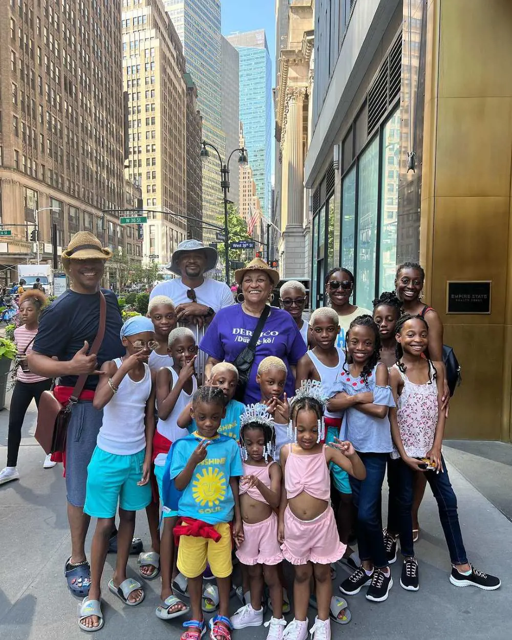 The Derricos taking over the Big Apple aka New York in July 2023; the family appeared on GMA3 on July 7