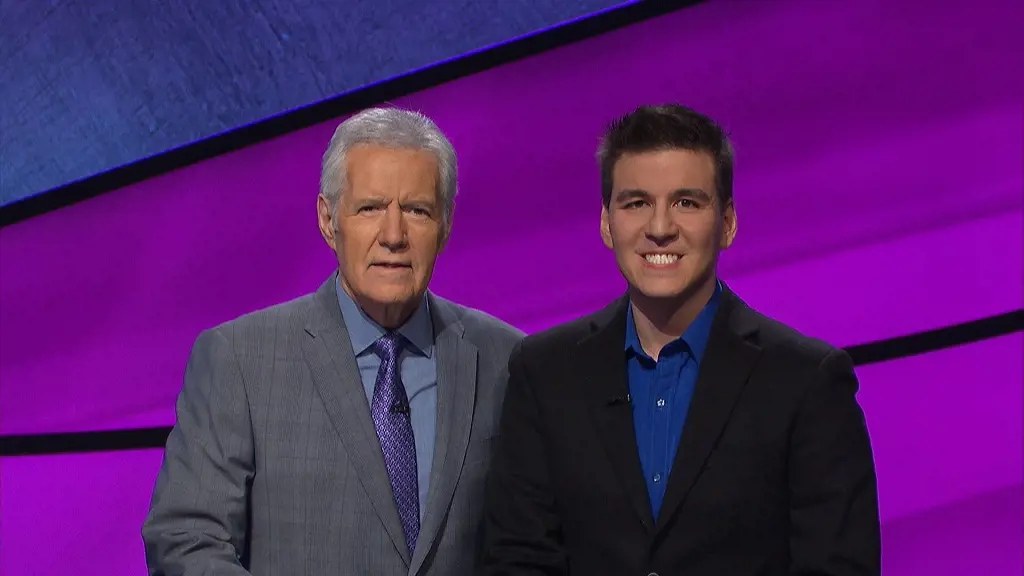 James and late Alex Trebek when he first appeared on the show