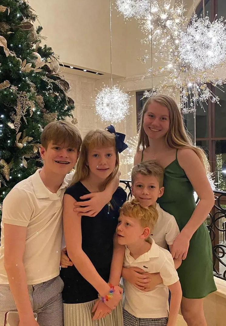 Jim kids from left Jack, Katie, Patrick, Mikey, and Marre celebrating 2020 New Year