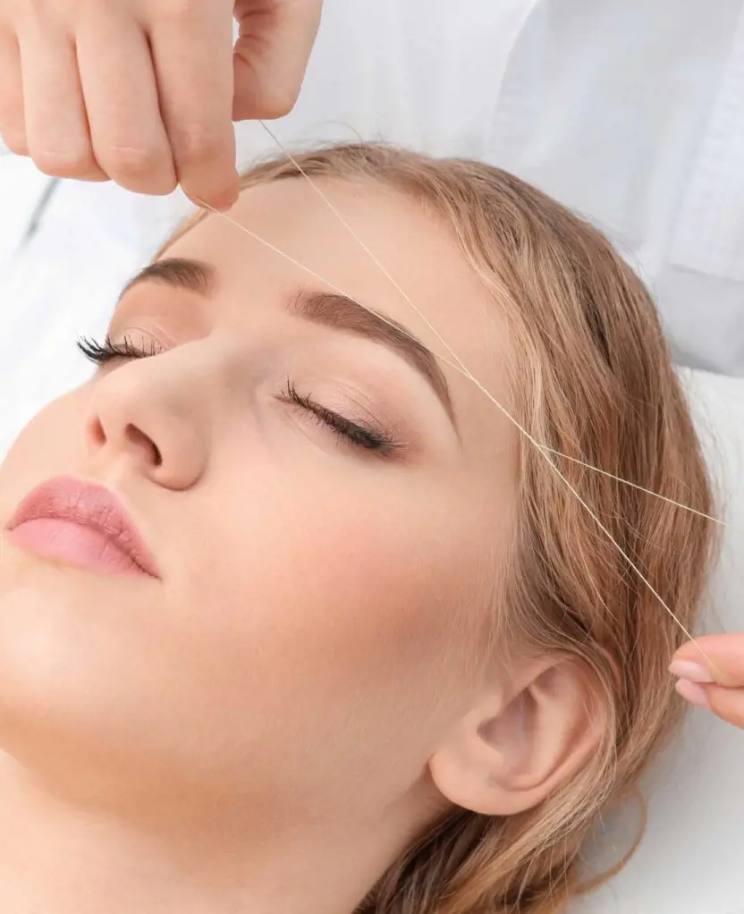 The ancient and temporary hair removal process, eyebrow threading extract the hairs from the root and give a perfect shape