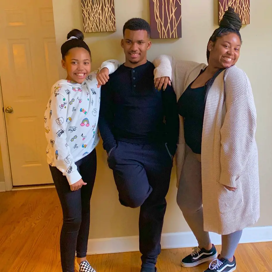 The rapper's felt scornful of his three children as they grew up intelligent (from right to left are Cori Andrea, Jabairi, and Sekai Woods). 