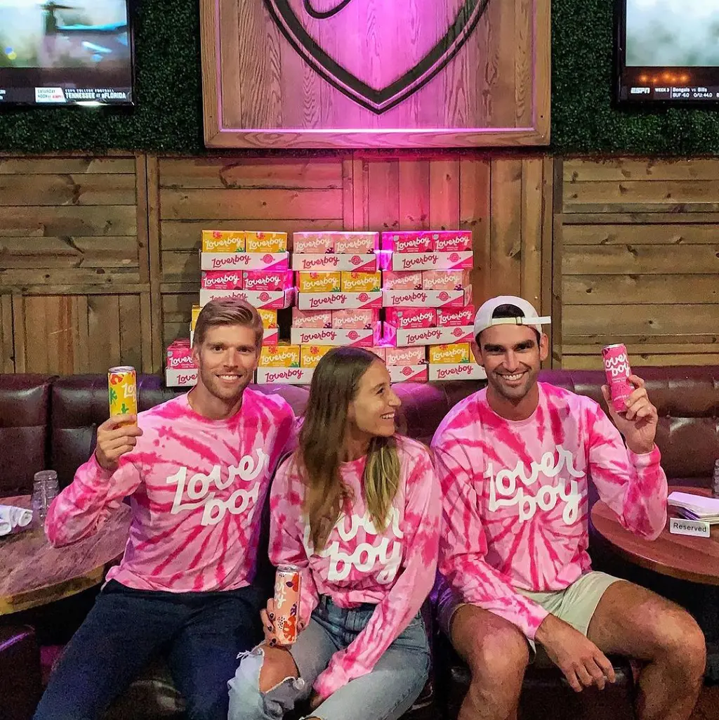 Kyle, Carl and Amanda promoting the Loverboy Drinks.