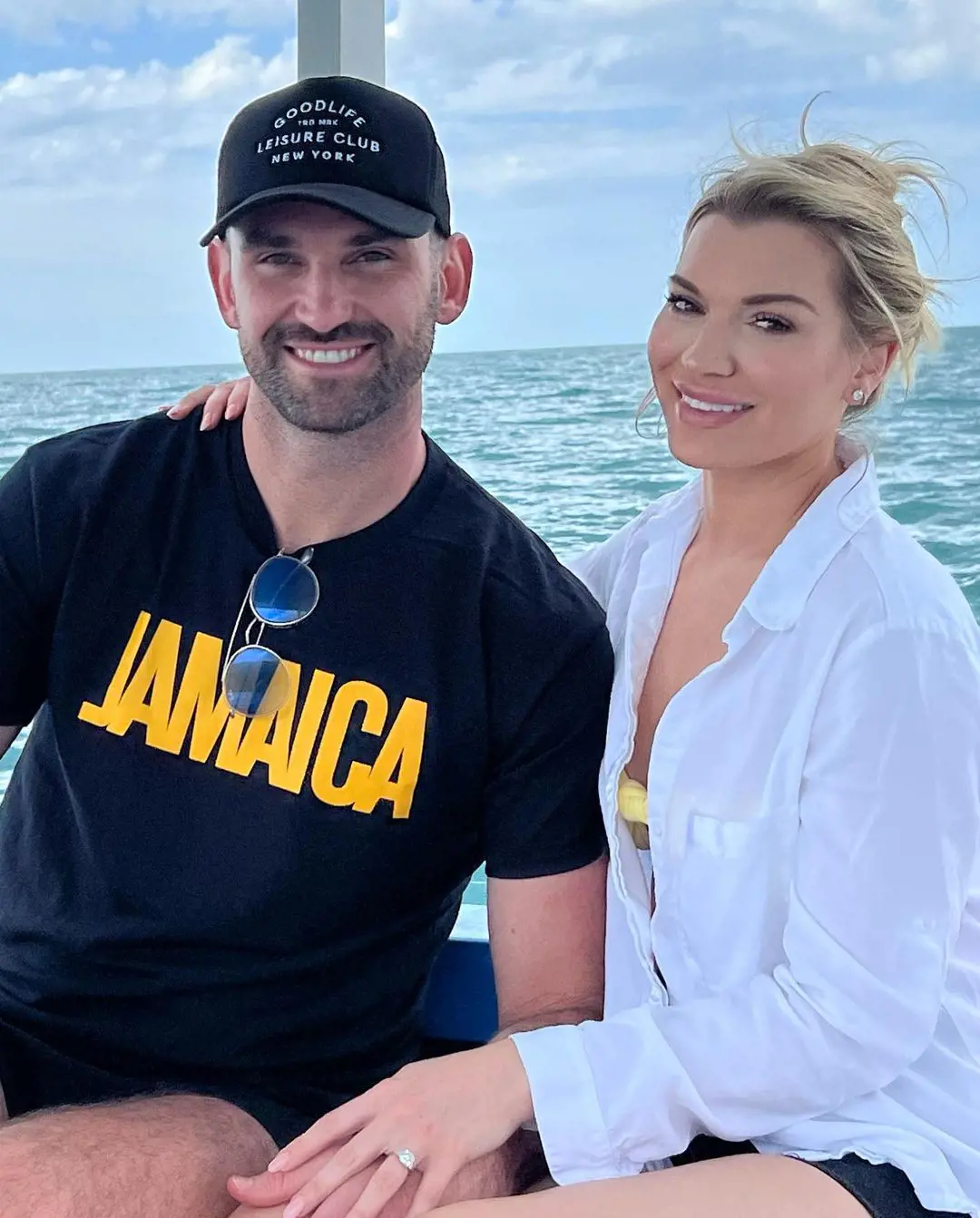 Carl along with his fiancee Lindsay at Jamaica for vacation. 