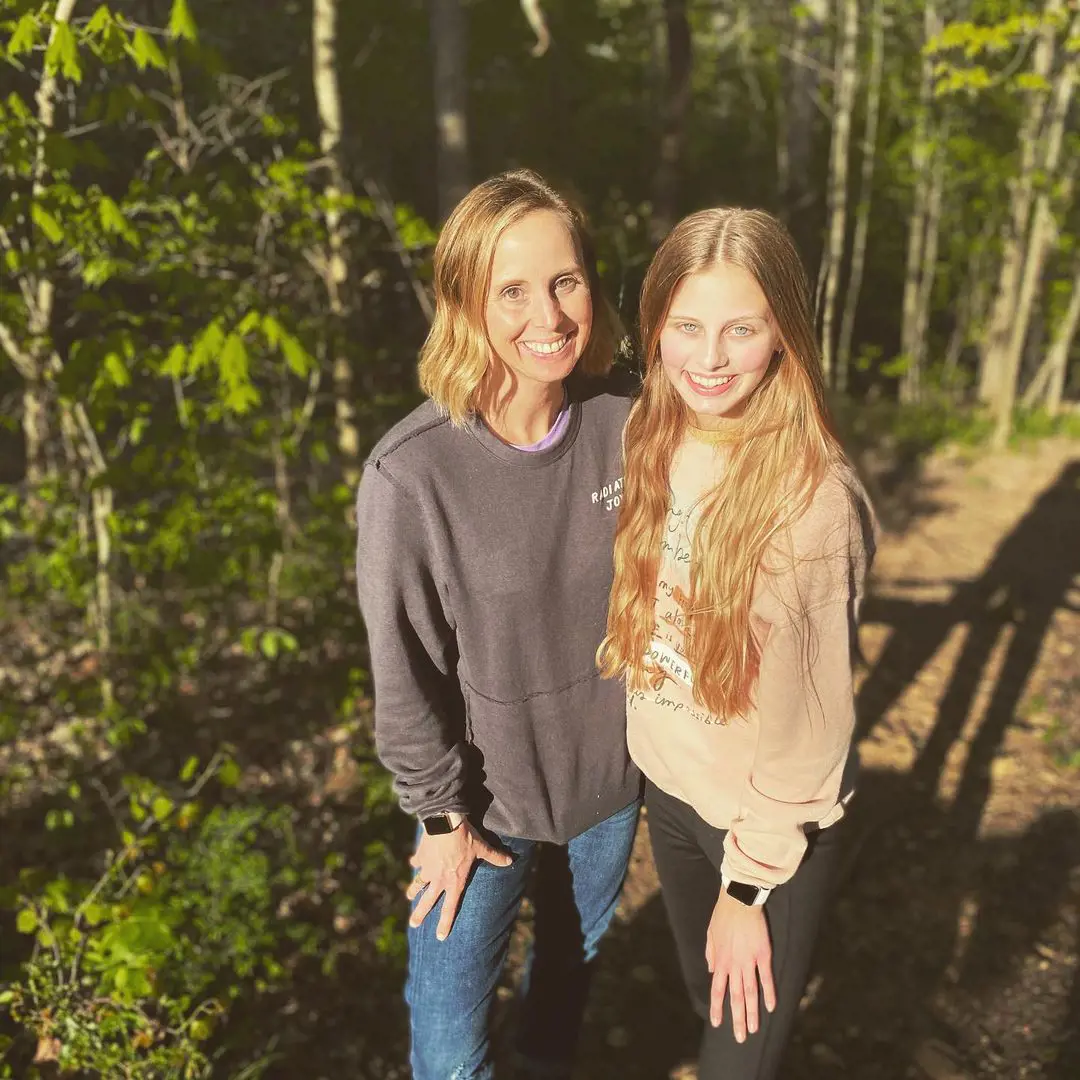 Haven and her mother, Cortni, enjoy their adventure in the woods alongside other family members. Her mom is an avid traveler.