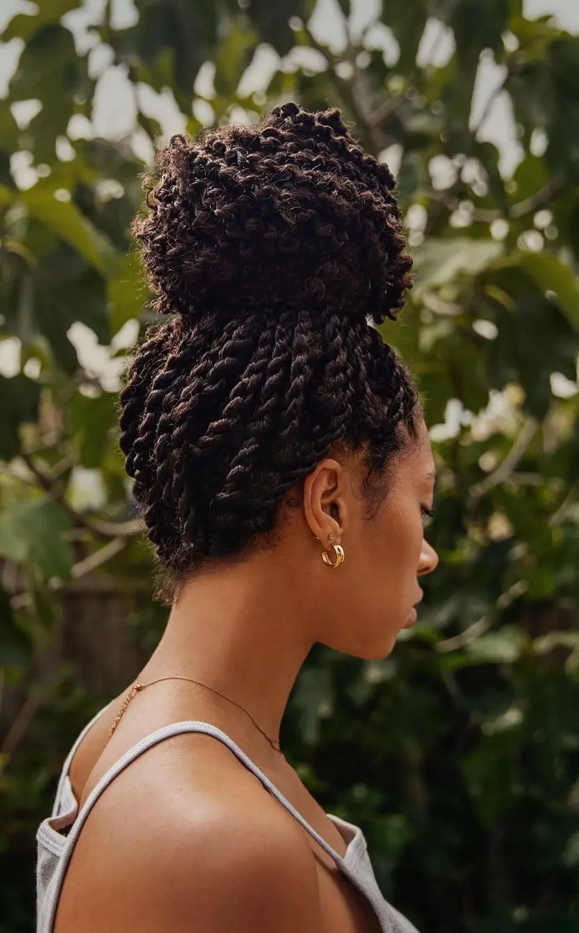 To the classic bun, a braided bun added visual attraction and provides you an graceful look