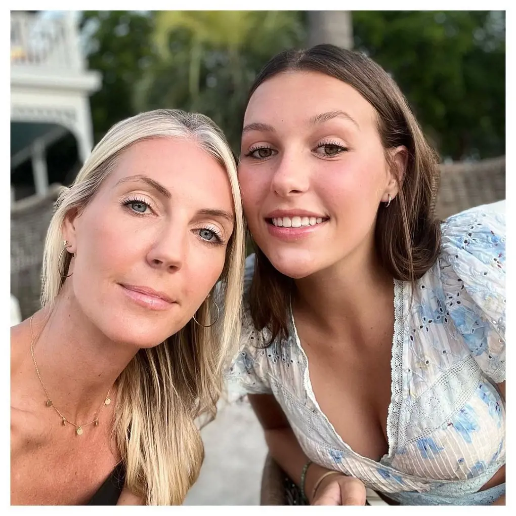 Sarah and her daughter Charlotte spending quality time together
