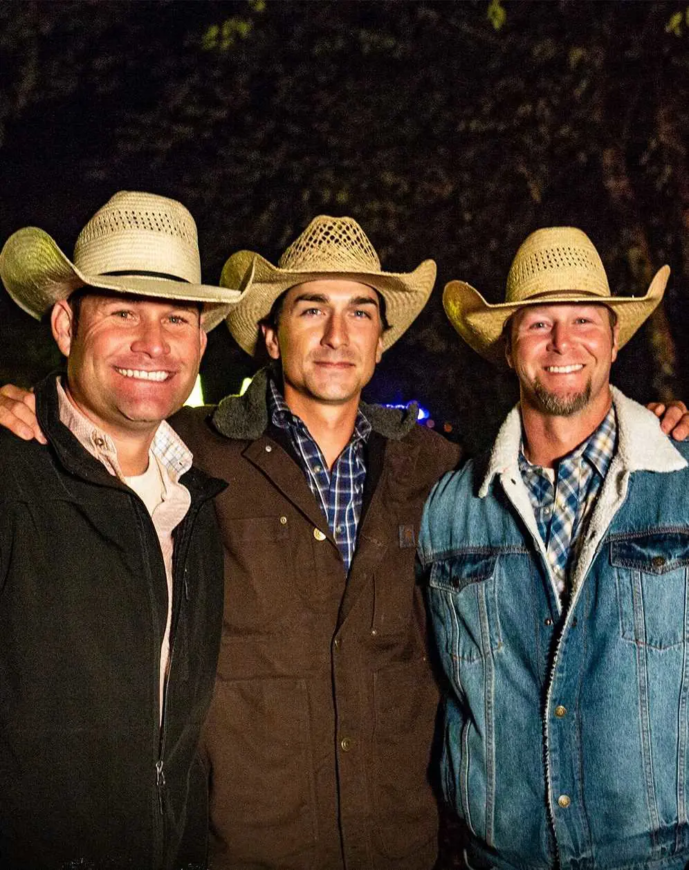 The Cowboy Way is an INSP original reality series featuring three modern-day cowboys, (from left) Booger Brown, Cody Harris, and Bubba Thompson
