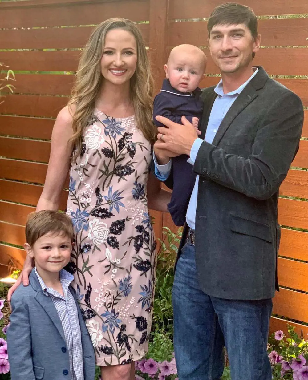 The Harris family celebrating Mother's Day in May 2022; Cody and Misty pictured with their two little nuggets