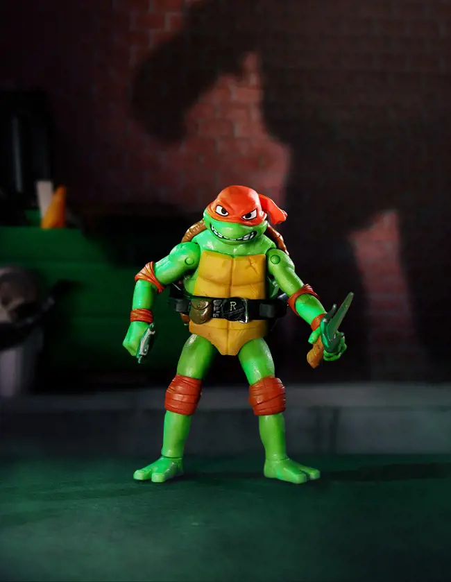 Raphel Ninja Turtles is short tempered by nature and is identified by his Orange mask