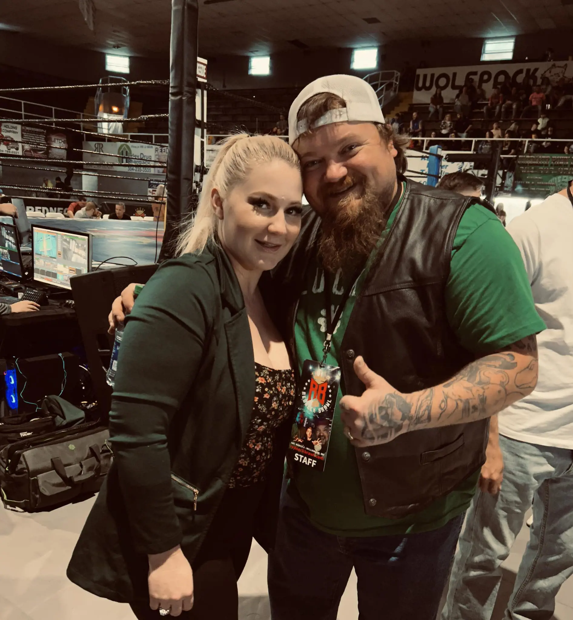 Munica and David attended the RedNeck Brawl in March 2023