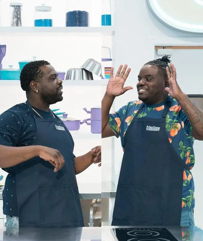 Dayveon (right) and Donovan, self-taught bakers from Los Angeles, California, were eliminated after the first episode